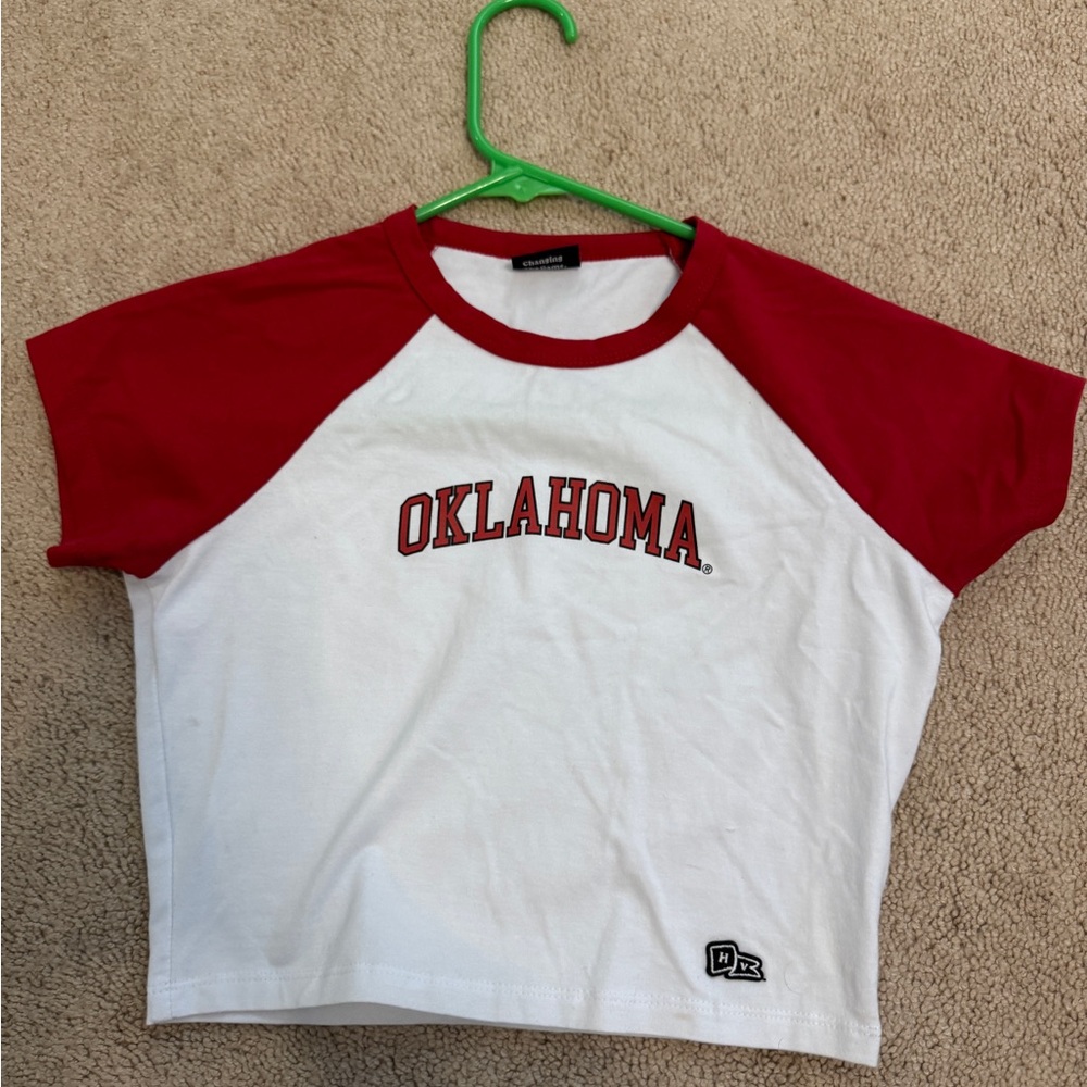 cropped oklahoma t-shirt